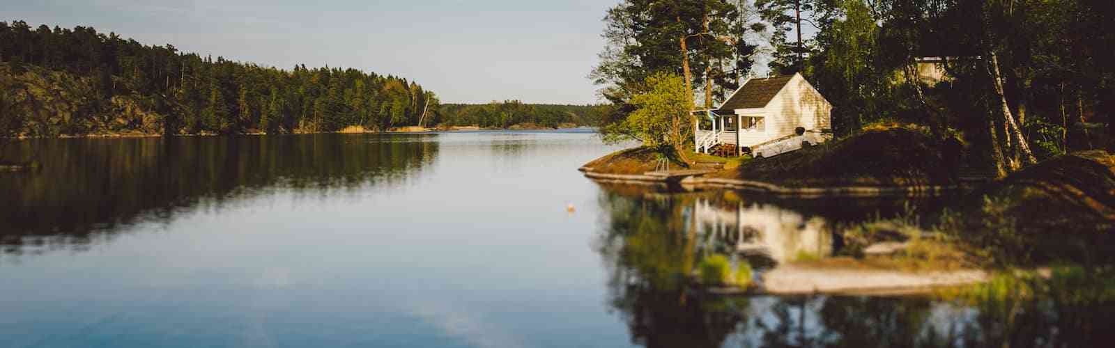 house at the lake